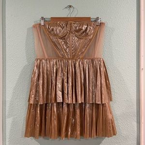 Bronx and Banco Florence Mini Dress in Gold